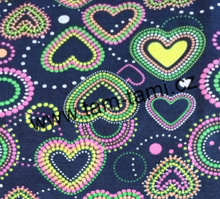 úplet neonové srdíčka na navy